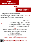 High Blood Pressure and Headache