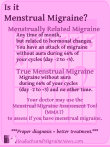 Is it Menstrual Migraine