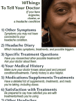 10 Things to Tell Your Doctor