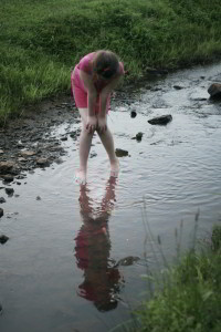 Girl in creek
