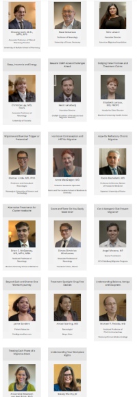 Some of the speakers at the Migraine World Summit 2019.